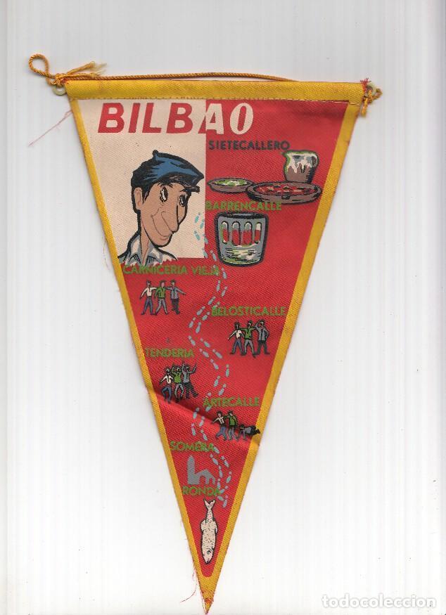 Bandierine di collezione: BANDERIN: BILBAO Sietecallero - Ilustracion de Barrencalle, Carniceria Vieja, Bellosticalle, Tenderi