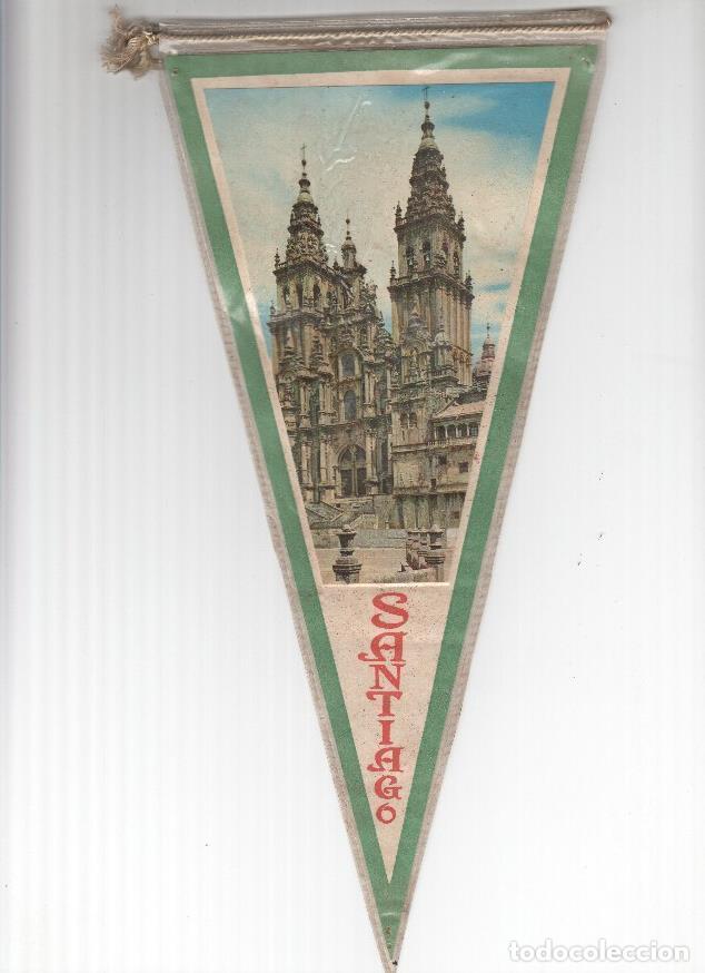 Bandierine di collezione: BANDERIN: SANTIAGO DE COMPOSTELA - Vista de la Catedral de Santiago ( Cruz de Santiago en trasera)