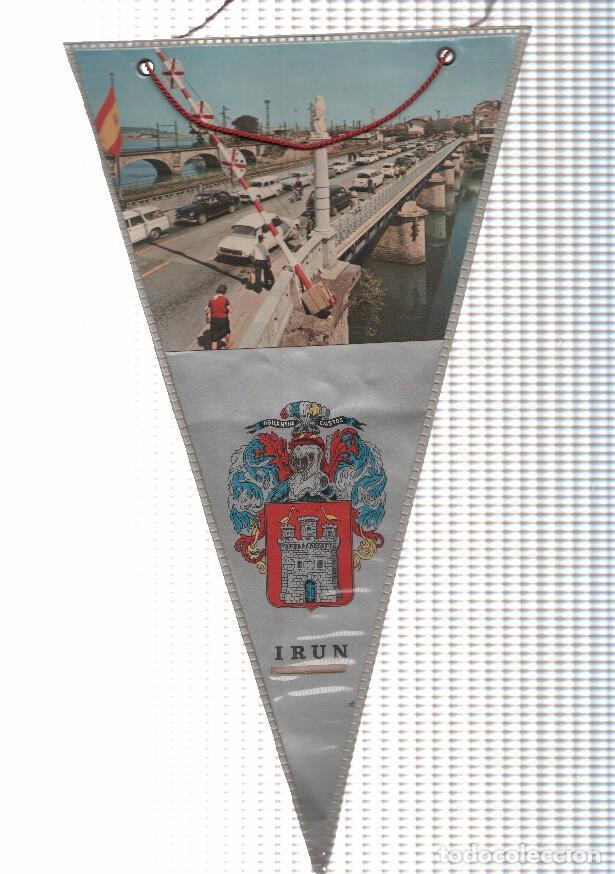 Bandierine di collezione: BANDERIN: IRUN, Guipuzcoa - Imagen del Puente Internacional de Irun y escudo - VARIOS
