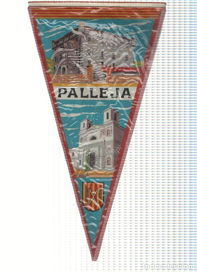 Bandierine di collezione: Banderin: PALLEJA,Barcelona - Ilustracion del Castillo de Palleja, Iglesia de Santa Eulalia y escudo