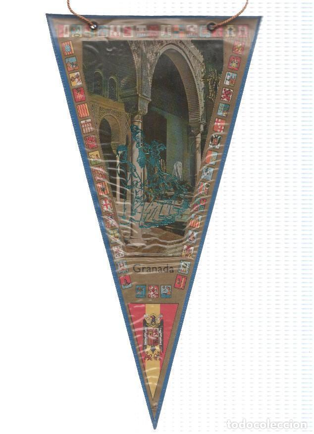 Bandierine di collezione: Banderin: GRANADA - Imagen interior de la Alhambra y serigrafia con sevillana y trajes tipico - Vari