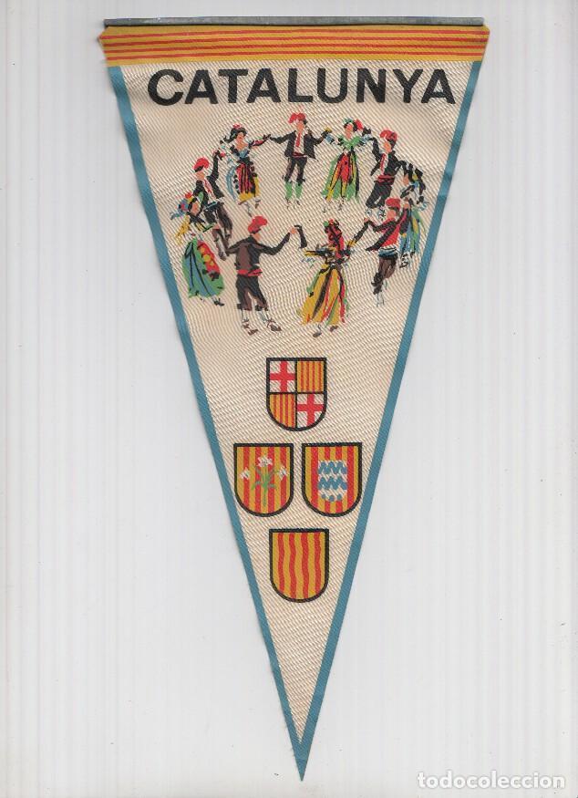Bandierine di collezione: Banderin: CATALUNYA - Ilustracion de aplec de Sardanas y escudos de las Provincias de Catalunya - VA