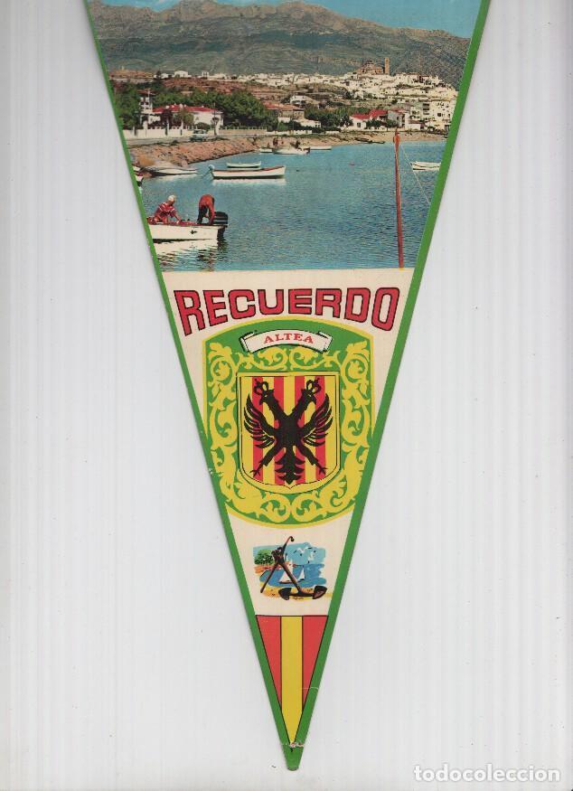 Bandierine di collezione: Banderin: ALTEA, Alicante - Vista de la playa de Castellon y escudo de la localidad - Varios