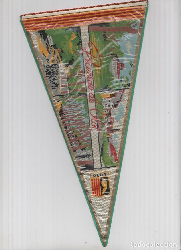 Galhardetes de cole&ccedil;&atilde;o: Banderin: OLOT, Girona - Ilustraciones de la Localidad de OLOT y escudo de la localidad. - VARIOS