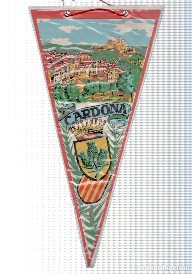 Galhardetes de cole&ccedil;&atilde;o: BANDERIN: CARDONA- Ilustracion aera y escudo de la localidad de Cardona - VARIOS