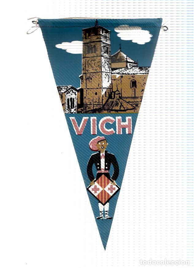 Collection pennants: BANDERIN: VIC / VICH - Catedral de Vic, escudo de la ciudad y traje tipico - VARIOS