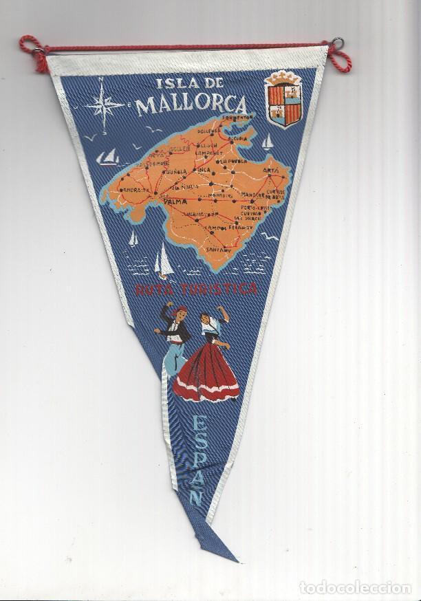 Collection pennants: BANDERIN: MALLORCA - Mapa de la Isla de Mallorca, escudo y Trajes tipicos - VARIOS