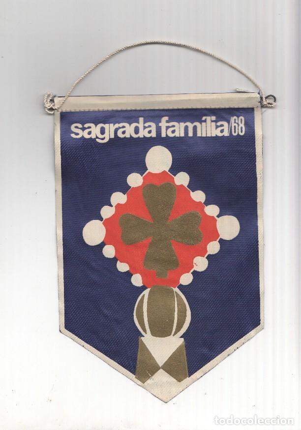 Collection pennants: BANDERIN: SAGRADA FAMILIA, Barcelona - Banderin de 1968 con ilustracion de La Cruz de las torres - V
