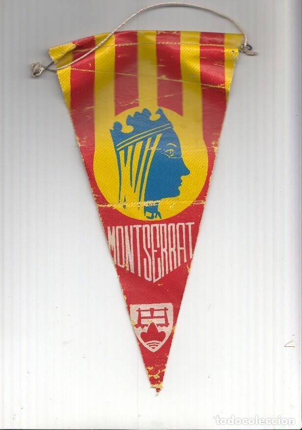 Collection pennants: BANDERIN: MONTSERRAT, Barcelona - Ilustracion de LA MORENETA, escudo y senyera - VARIOS
