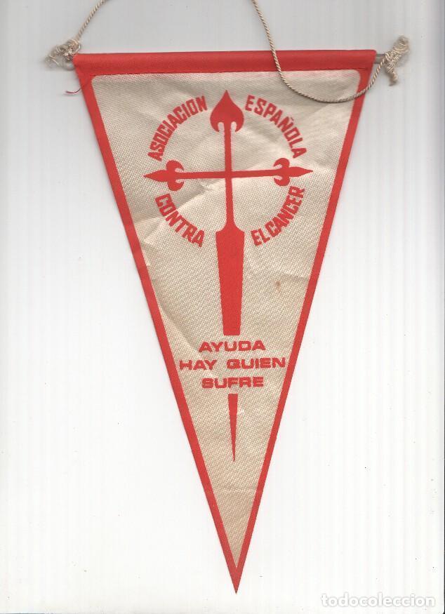 Collection pennants: BANDERIN: AECC - Asociacion espa&ntilde;ola contra el Cancer, Cruz de Santiago. Donativo - Varios