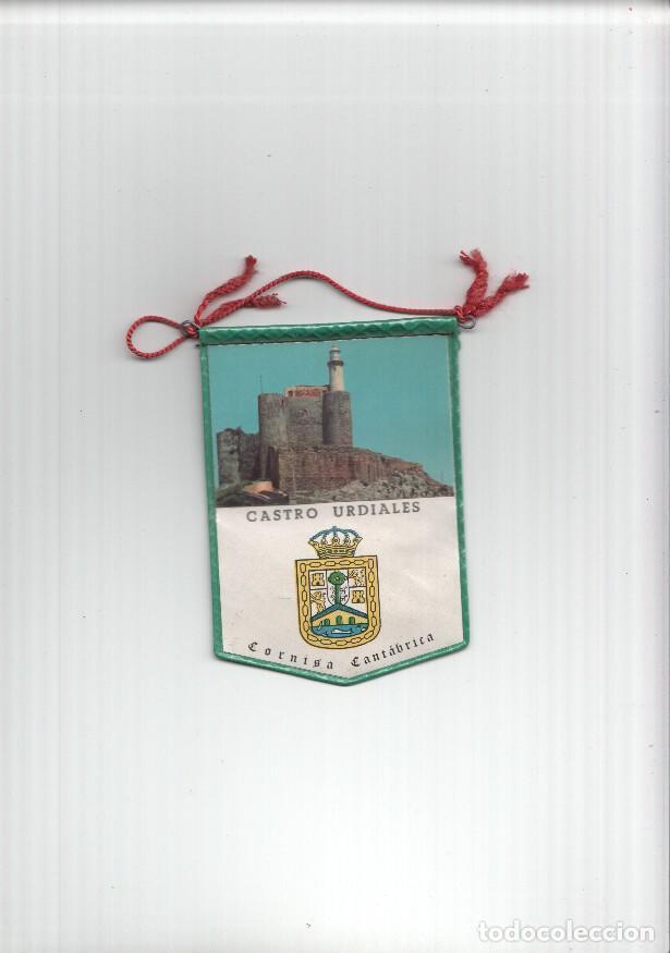 Collection pennants: BANDERIN: CASTRO URDIALES - Castillo Faro de Santa Ana y Escudo de la localidad - VARIOS