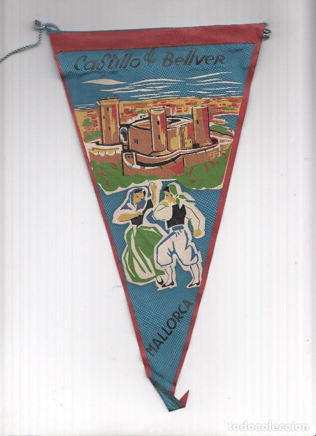 Collection pennants: BANDERIN: MALLORCA - Ilustracion del Castillo del Bellver y trajes tipicos - VARIOS