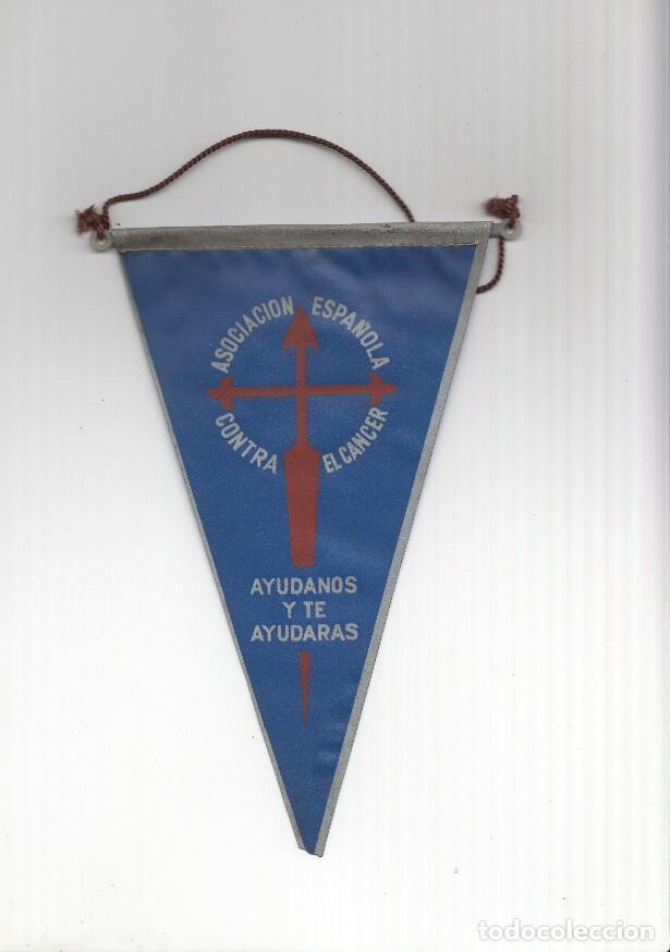 Collection pennants: BANDERIN: ASOCIACION ESPA&Ntilde;OLA CONTRA EL CANCER, (Color Azul Marino) - Varios