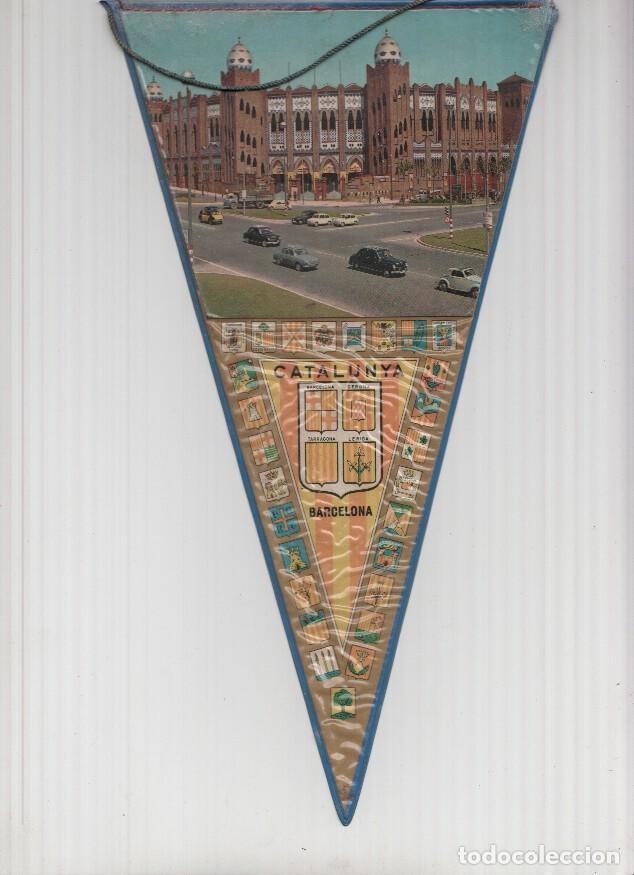 Collection pennants: Banderin: BARCELONA - Imagen de PLAZA DE TOROS MONUMENTAL desde la esquina Gran Via/Marina - Varios