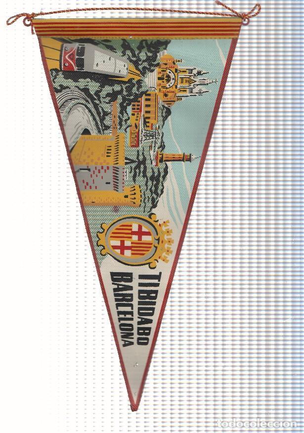 Sammlung von Wimpeln: BANDERIN: BARCELONA - TIBIDABO, Ilustraciones del Funicular, Parque de atracciones, y Sagrado Corazo