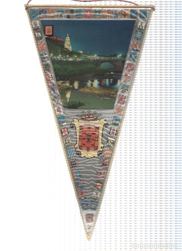 Sammlung von Wimpeln: Banderin: MURCIA - Imagen nocturna del Puente Viejo desde el Rio Segura y escudo de la localidad - V