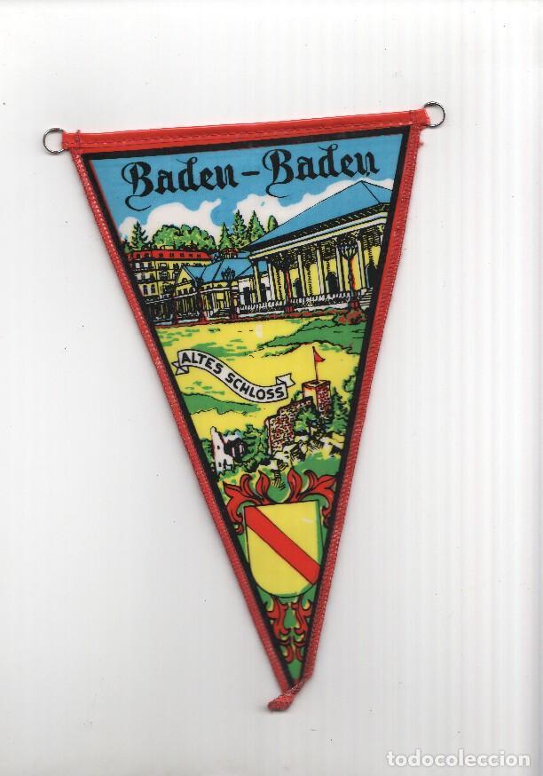 Sammlung von Wimpeln: BANDERIN: BADEN-BADEN, Alemania - DOS CARAS. Vista de la Poblacion y Mapa de la SELVA NEGRA - VARIOS