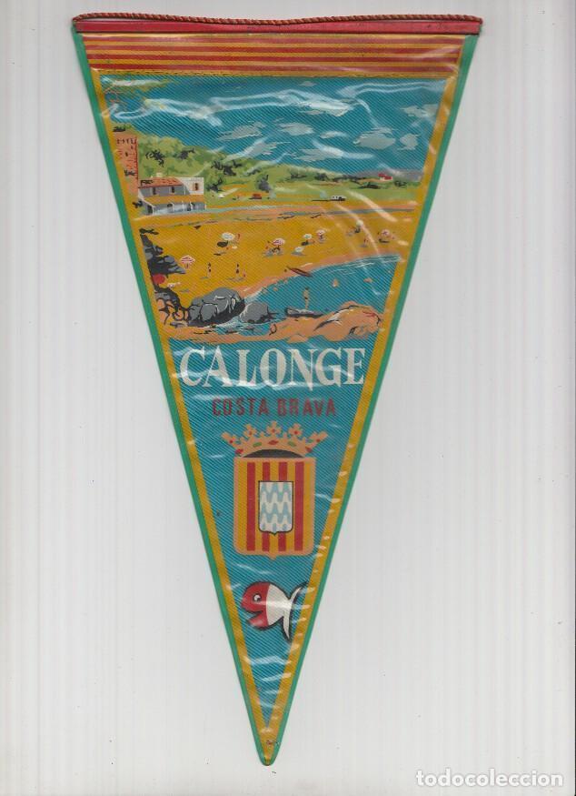 Sammlung von Wimpeln: Banderin: CALONGE, Girona - Ilustracion de la Costa de Calonge y escudo de la localidad - VARIOS