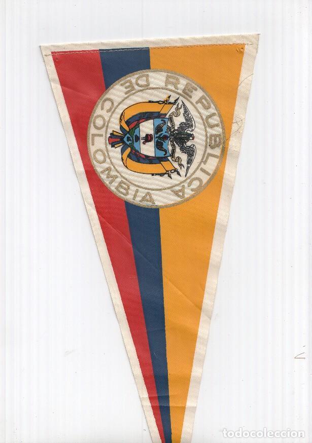 Sammlung von Wimpeln: BANDERIN: COLOMBIA - Banderin con de la REPUBLICA DE COLOMBIA - VARIOS
