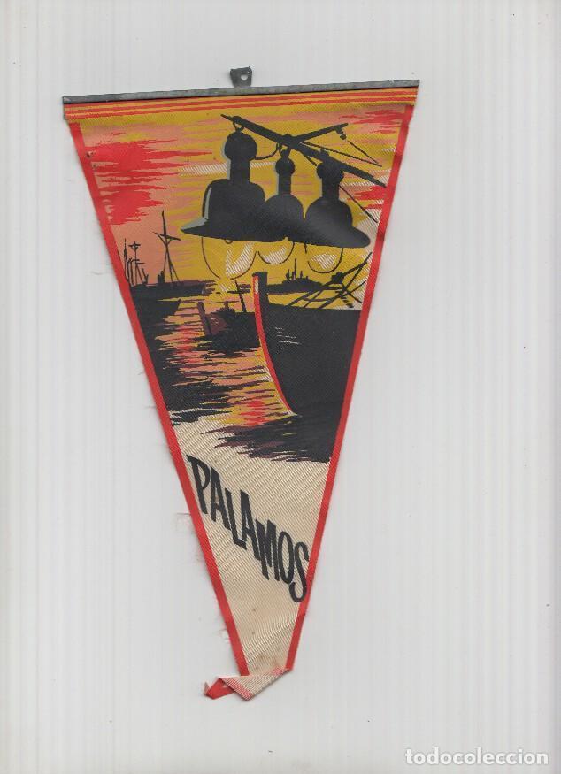 Sammlung von Wimpeln: Banderin: PALAMOS, Girona- Ilustracion de atardecer y barca de pesca con faroles - VARIOS
