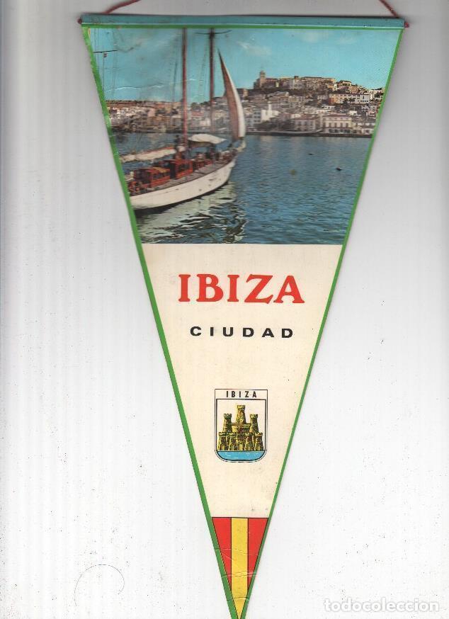 Sammlung von Wimpeln: BANDERIN: IBIZA - Vista desde el Mar (Mapa de Ibiza y Formentera en trasera) - VARIOS