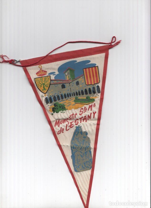 Sammlung von Wimpeln: BANDERIN: ESTANY - Ilustracion del Monasterio de Santa Maria de l,Estany y escudo - VARIOS