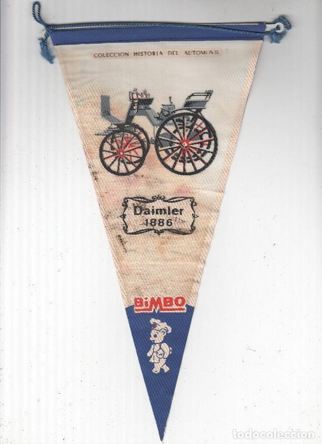 Sammlung von Wimpeln: BANDERIN: Coleccion Historia del Automovil de BIMBO, Numero 13: DAIMLER 1886 - SOLGRAPH