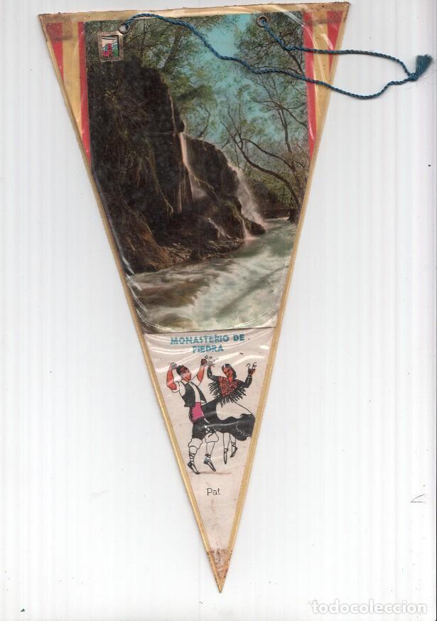Collection pennants: BANDERIN: NUEVALOS, Zaragoza - Vista del Salto de Agua del Monasterio de Piedra y Jota - VARIOS