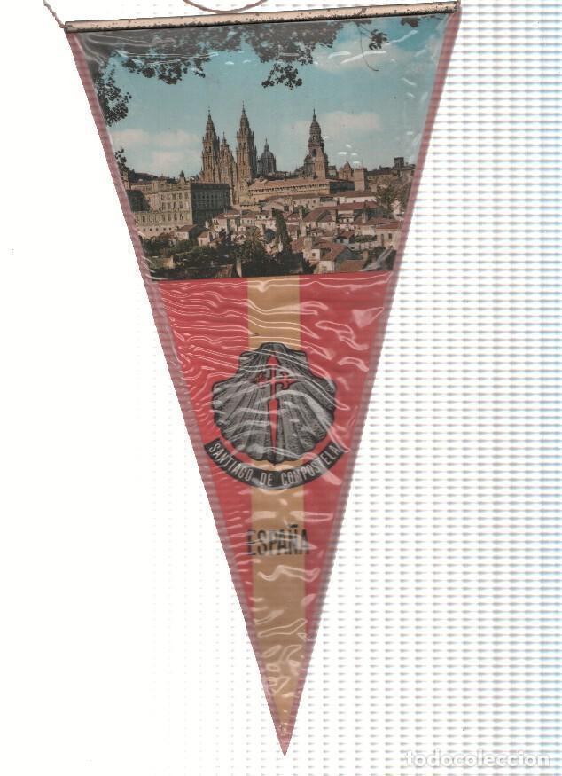 Collection pennants: Banderin: SANTIAGO DE COMPOSTELA - Imagen aerea de la localidad con Catedral al fondo - Varios