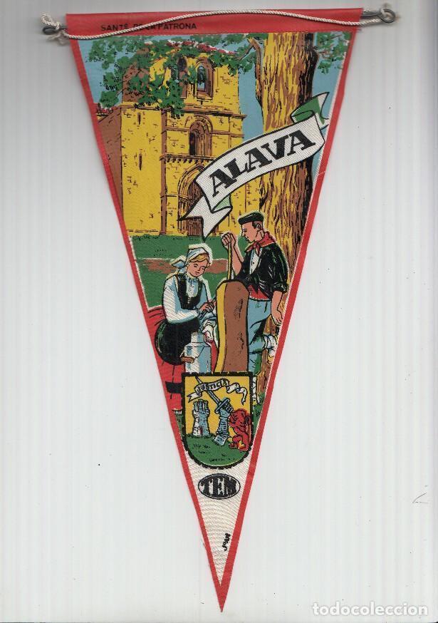 Collection pennants: BANDERIN: TEM ALICANTE - Ilustracion del SANTUARIO DE LA PATRONA, Trajes tipicos y escudo de la loca