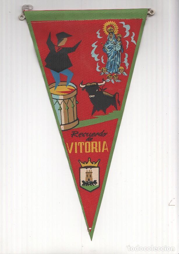 Collection pennants: BANDERIN: VITORIA, Alaba - Ilustracion de Nuestra Se&ntilde;ora de las Nieves, tamborrada y Toro - VARIOS