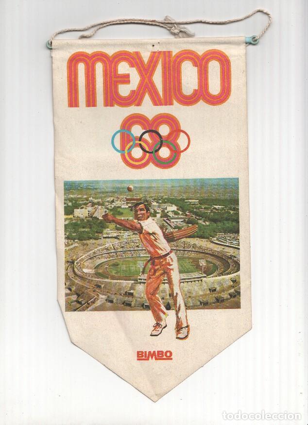 Collection pennants: BANDERIN: MEXICO 1968 BIMBO - Ficha de Avery Brungade en Trasera. - Nueva Inea