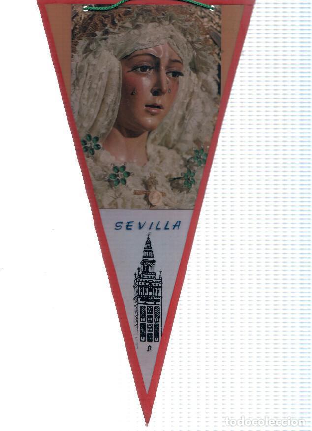 Collection pennants: BANDERIN: SEVILLA - Rostro de la VIRGEN de la MACARENA y dibujo de la Giralda - Varios