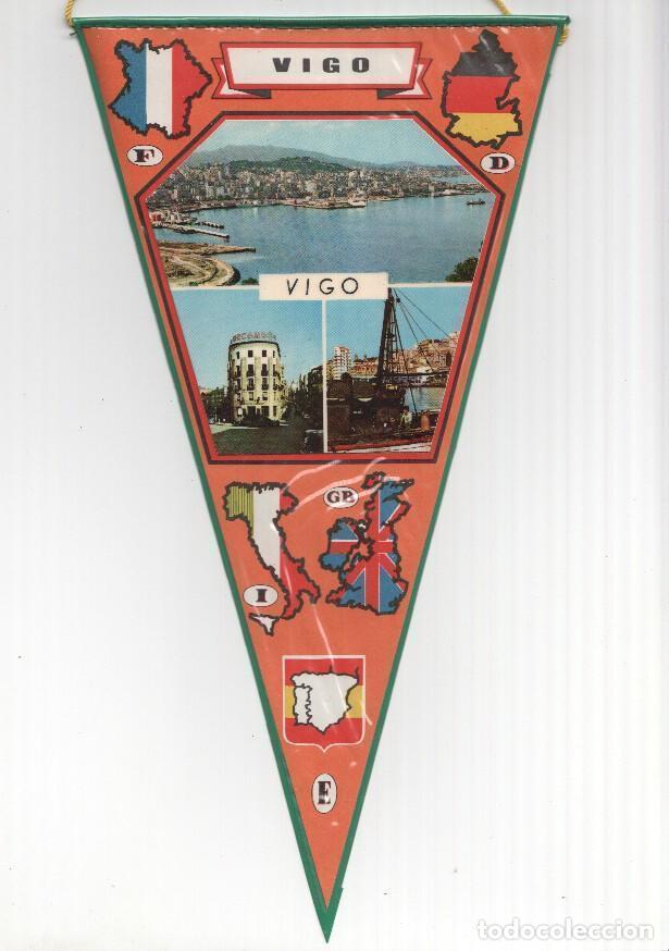Collection pennants: BANDERIN: VIGO - Vistas de la costa, y Edificio Galoya de VIGO - Varios