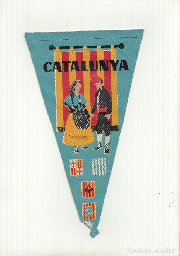 Collection pennants: BANDERIN: CATALUNYA - Ilustracion de Trajes Tipicos Catalanes y escudos de las 4 Provincias - VARIOS