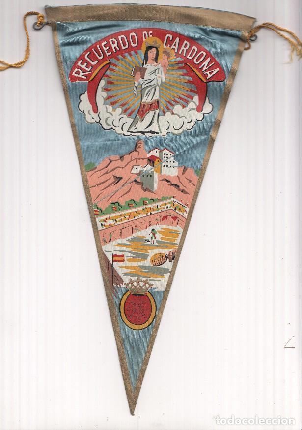 Sammlung von Wimpeln: BANDERIN: CARDONA, Barcelona - Ilustracion de la Virgen del Patrocinio, Correbous y Escudo - VARIOS
