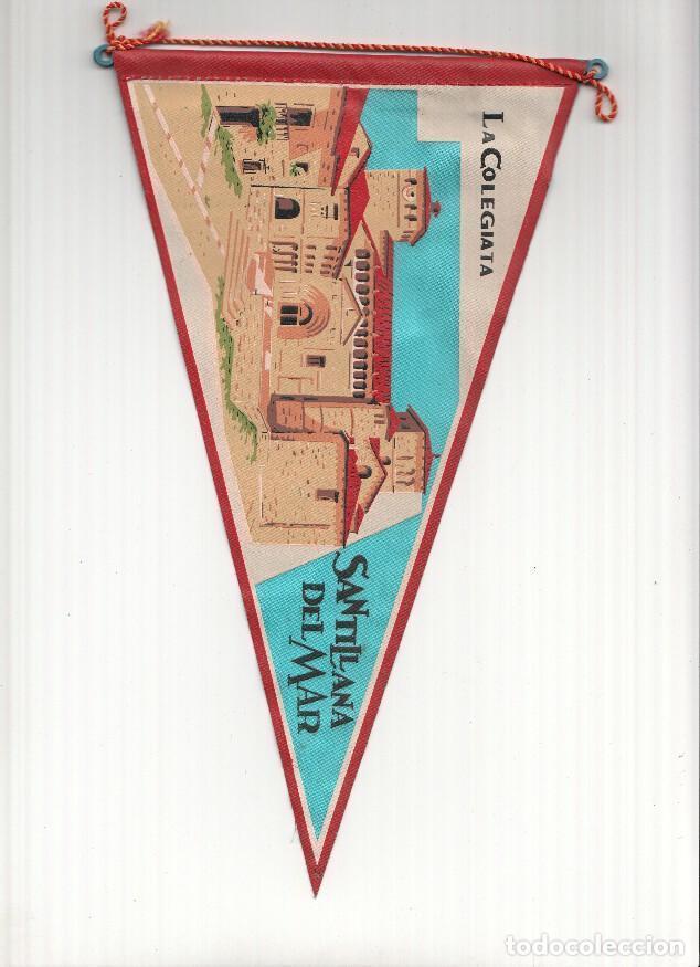 Sammlung von Wimpeln: BANDERIN: SANTILLANA DEL MAR - Ilustracion exterior La Colegiata de Santillana del Mar - VARIOS