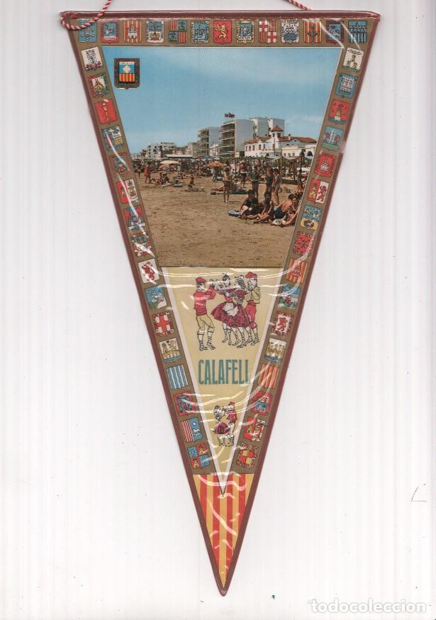 Sammlung von Wimpeln: BANDERIN: CALAFELL, Tarragona - Imagen de la localidad y la Playa de Calafell - VARIOS