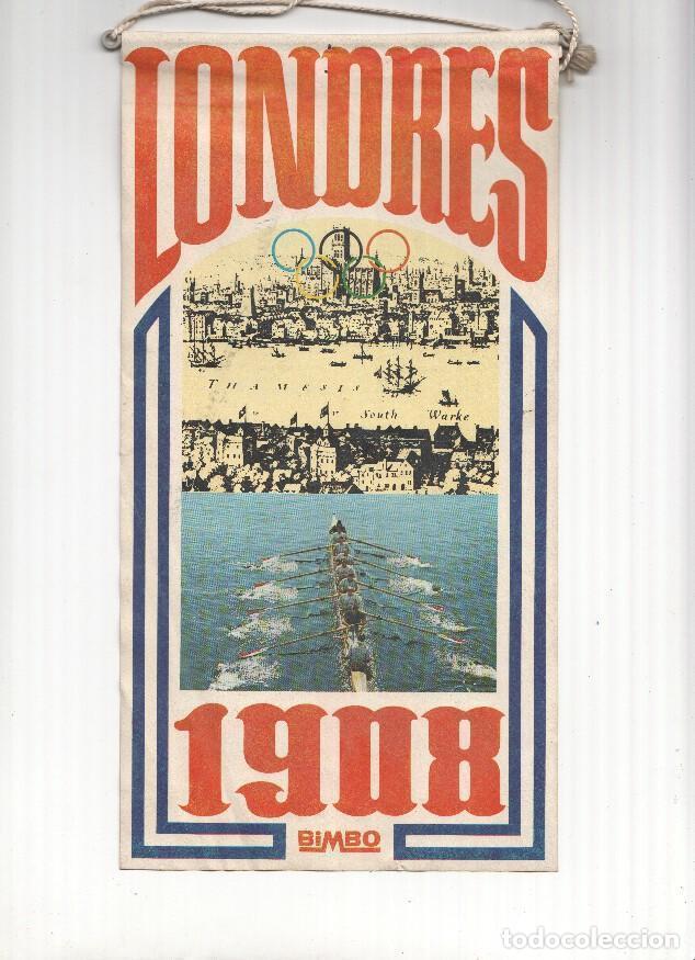 Sammlung von Wimpeln: BANDERIN: LONDRES 1908 BIMBO - Ficha de Droando Pietri en Trasera. - Nueva Inea
