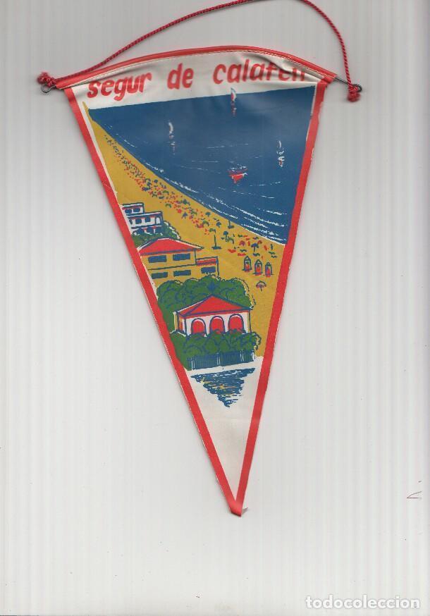 Bandierine di collezione: BANDERIN: SEGUR DE CALAFELL, Tarragona - Ilustracion aerea de la Playa de Segur de Calafell - VARIOS