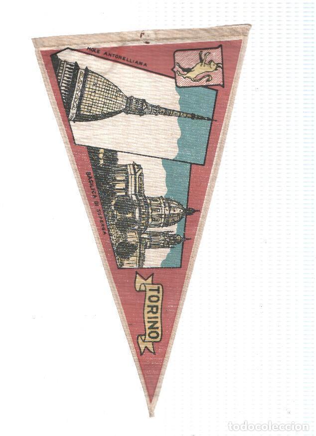Fanions de collection: BANDERIN: TORINO / Turin - Ilustraciondes de la Mole Antonelliana y la Basilica de Superga (Dos cara