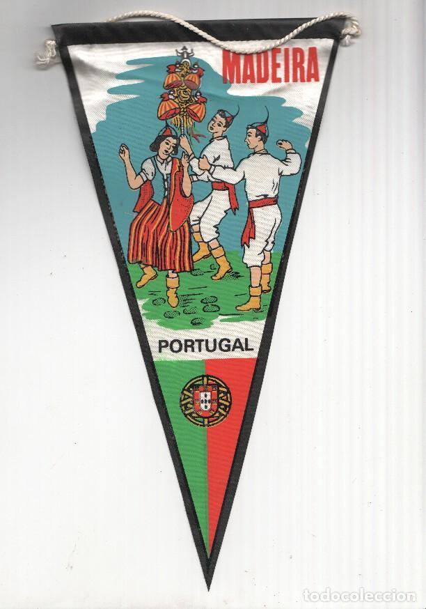 Fanions de collection: Banderin de MADEIRA, Portugal - Trajes tipicos de Villanos y Brinquinhos en fiestas populares de Mad