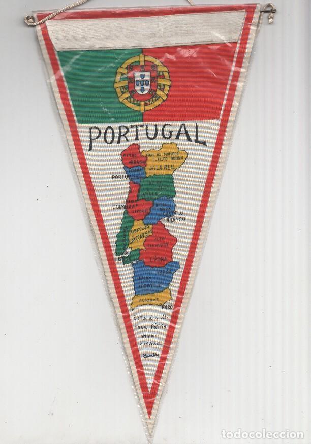Fanions de collection: BANDERIN: PORTUGAL - Mapa de Provincias en una cara e ilustracion de Molino en la otra cara. - VARIO