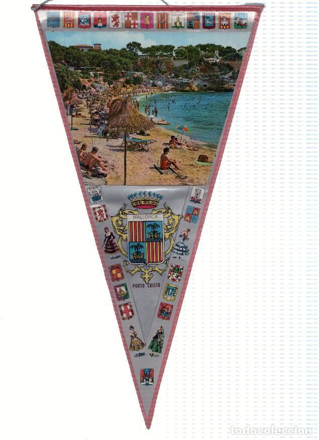 Fanions de collection: BANDERIN: PORTO CRISTO, Mallorca - Imagen de la Playa de Porto Cristo - Varios