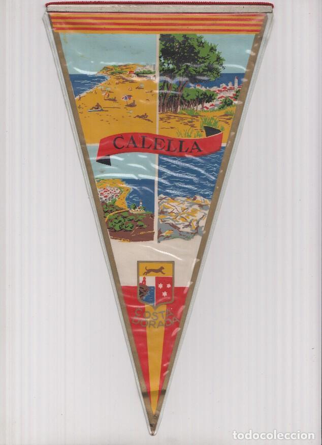 Fanions de collection: Banderin: CALELLA, Girona - 4 Ilustraciones de la localidad y escudo - Varios