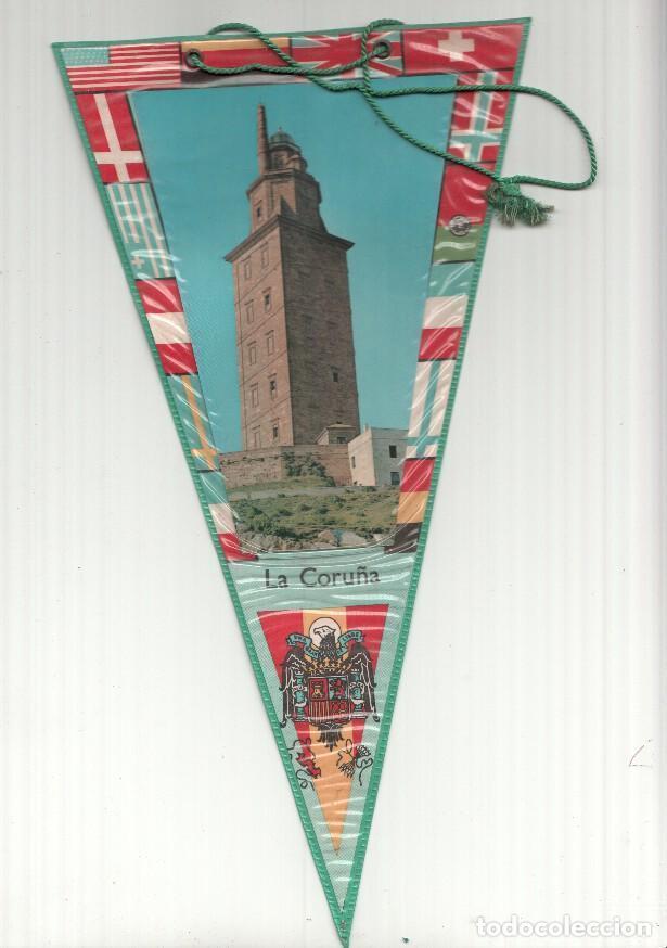 Fanions de collection: BANDERIN: LA CORU&Ntilde;A - Imagen de la TORRE DE HERCULES - VARIOS