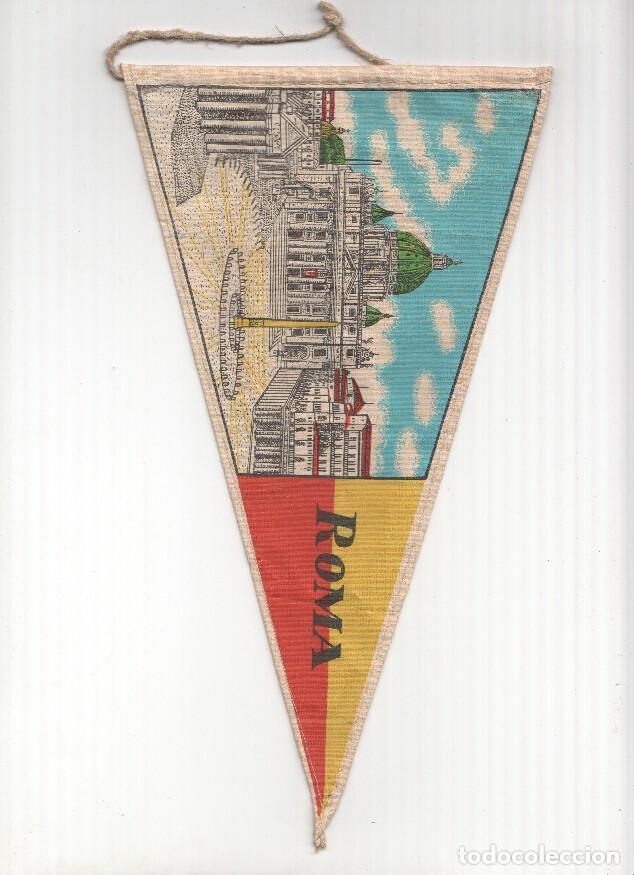 Fanions de collection: BANDERIN: ROMA - Ilustracio de la Plaza de San Pedro (EL VATICANO) - VARIOS