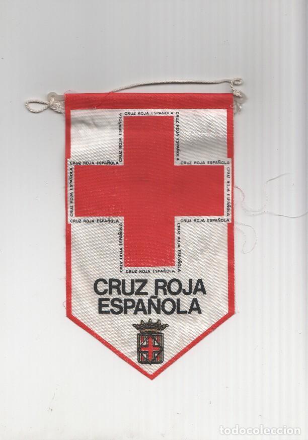 Fanions de collection: BANDERIN: CRUZ ROJA ESPA&Ntilde;OLA - Banderin Promocional con escudo de Barcelona - VARIOS