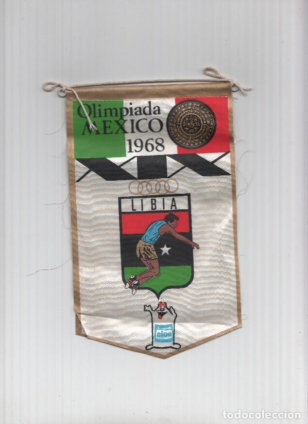 Fanions de collection: Banderin Olimpiada Mexico 1968 : Libia (Editor detergentes Gior)