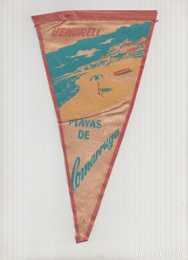 Fanions de collection: Banderin: COMARRUGA, Vendrell - Ilustracion de la playa de Comarruga - VARIOS